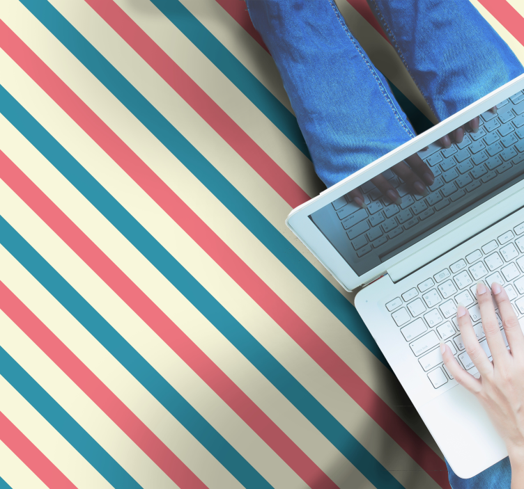 Striped Color Palette stripes rug - TenStickers