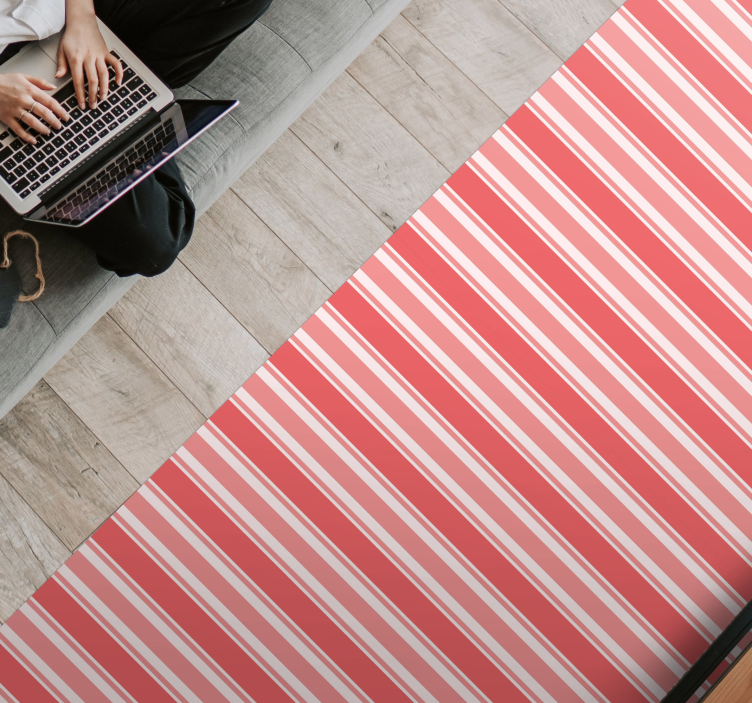 Striped Pink Harmony stripes rug - TenStickers