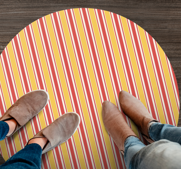 Yellow and purple stripes rug - TenStickers