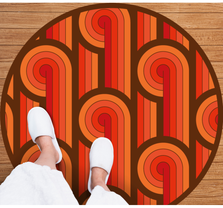 Stripy shapes  vintage rug - TenStickers