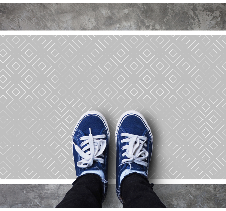 Greyn stylish diamonds bedroom carpet - TenStickers