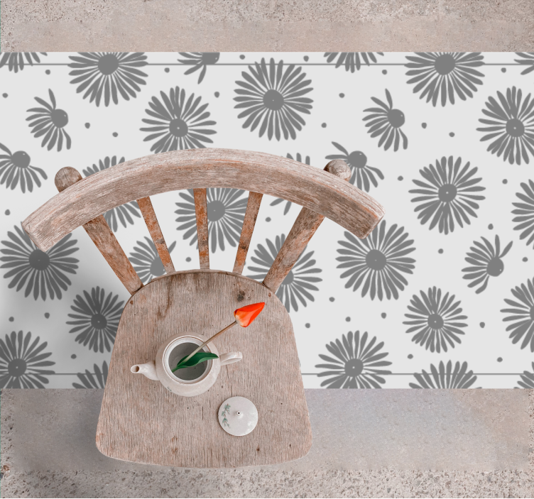 Stylish Floral Pattern nature rug - TenStickers