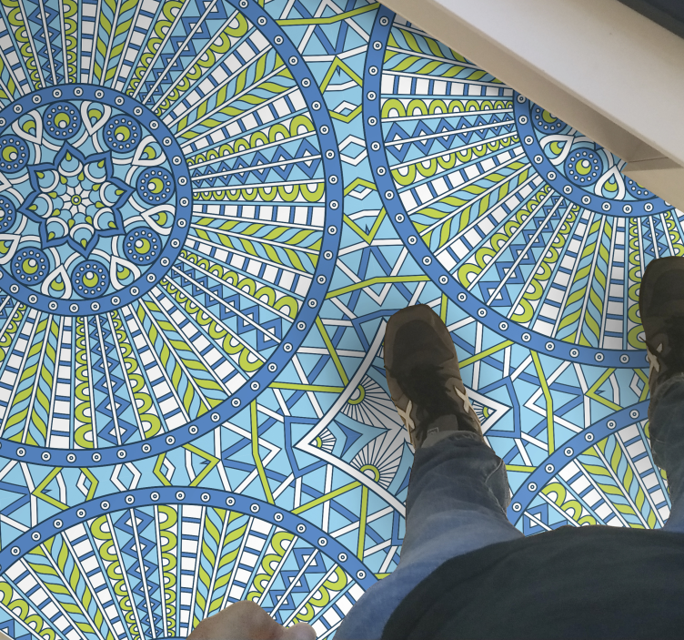 Stylish Geometric Patterns mandala rug - TenStickers