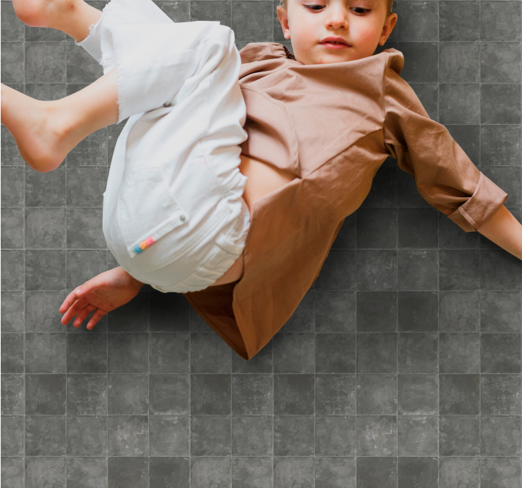 Stylish Grey Tiles bathroom mat - TenStickers