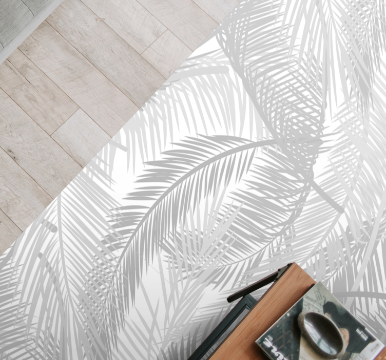 Stylish Palm Leaves nature rug - TenStickers