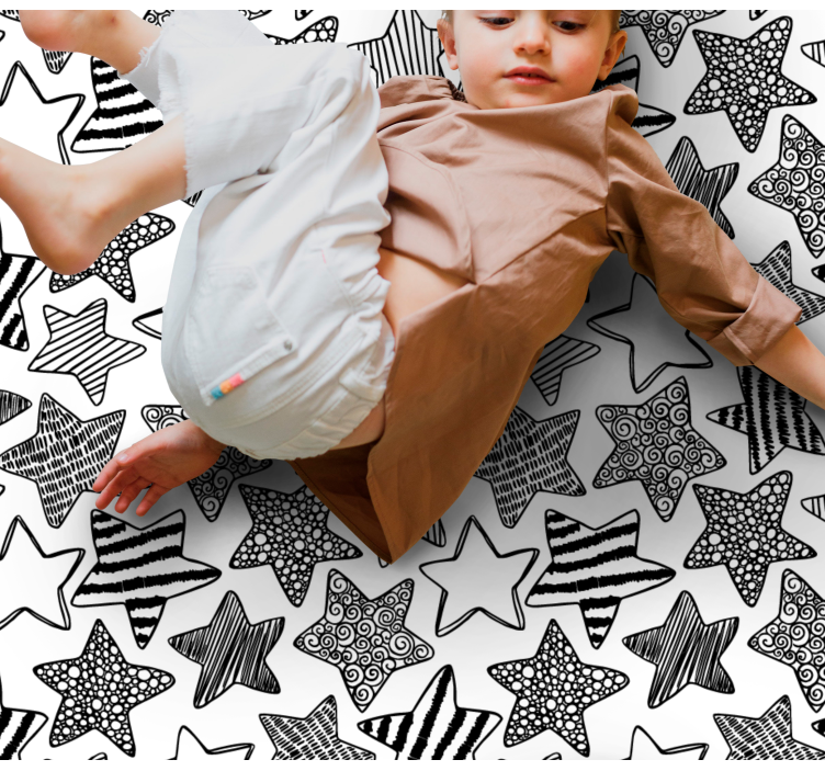 Stylish Star Pattern nursery rug - TenStickers