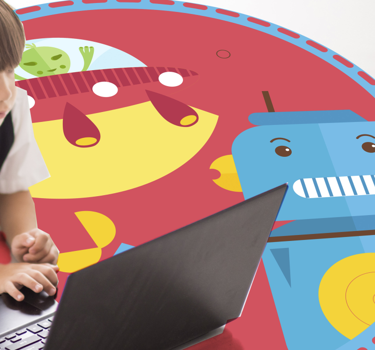 Submarine Robot Play kids carpet - TenStickers