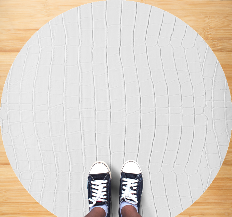White crocodrile pattern animal mat - TenStickers