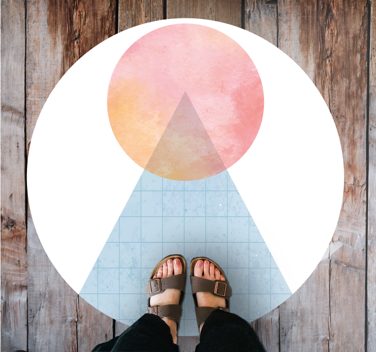 Sun and wall art triangle geometric rugs - TenStickers