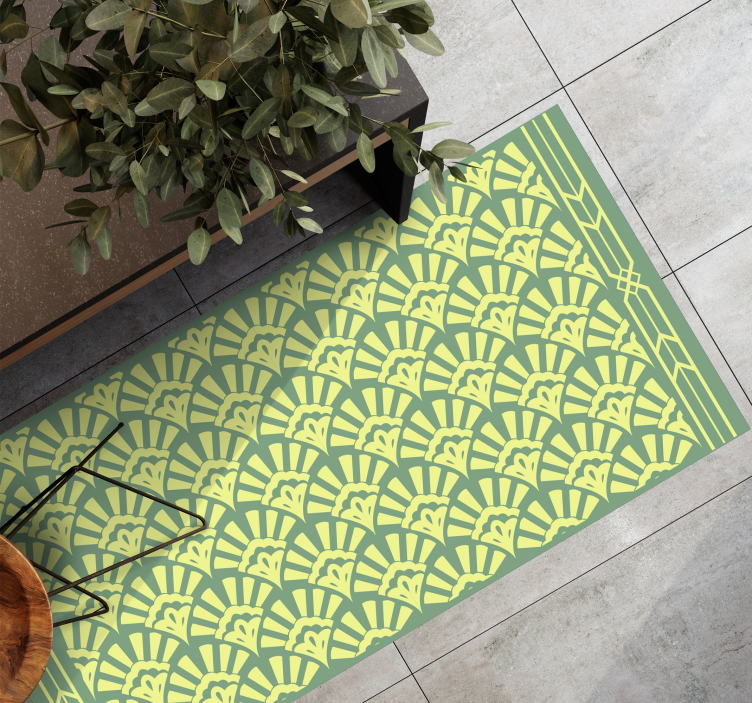 Sunburst floral tile carpet - TenStickers