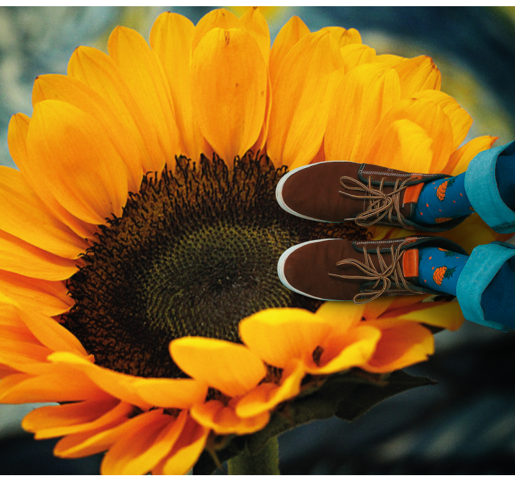 Sunflower Blooming Bright floral rug - TenStickers