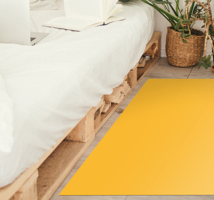 Sunny Yellow Hue bedroom carpet - TenStickers