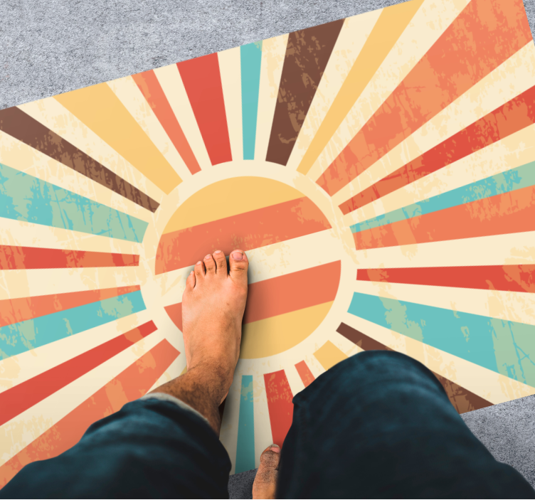 Sunrise Color Burst vintage rug - TenStickers