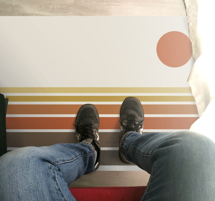 Sunset stripe pattern bedroom carpet - TenStickers