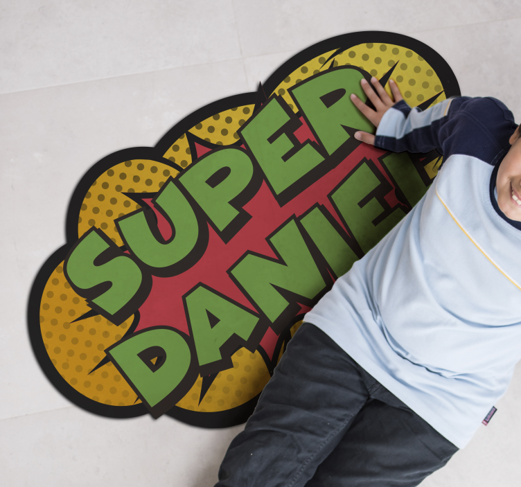 Superhero Customizable custom floor mat - TenStickers