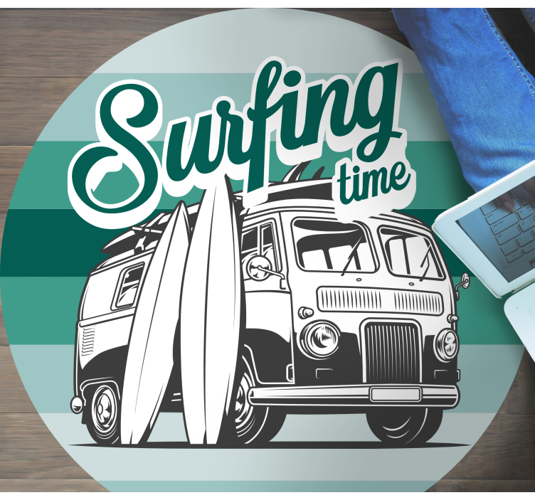 Surfing Adventure teenage bedroom rug - TenStickers
