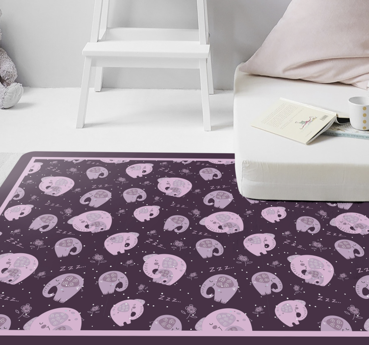 Sweet Elephant Dreams kids carpet - TenStickers