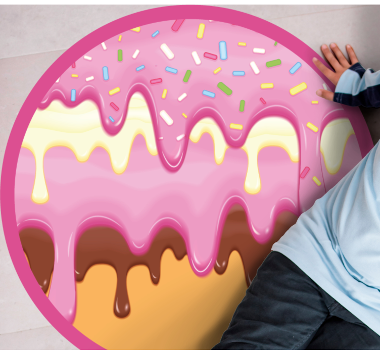 Sweet treat delight circular rug - TenStickers