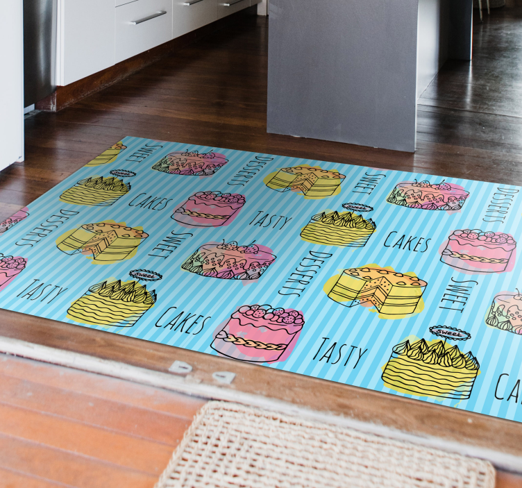Sweet treats delight kitchen mat - TenStickers