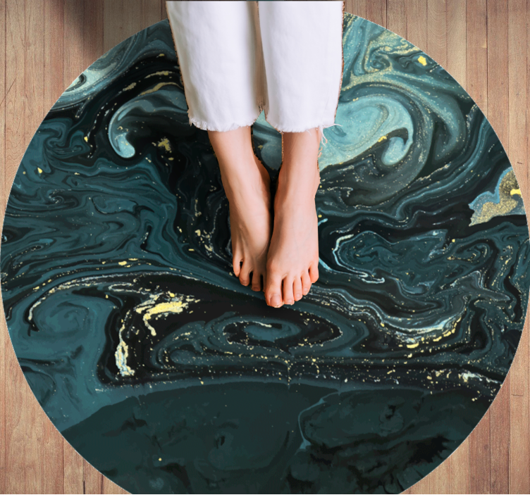 Swirling marble marble rug - TenStickers
