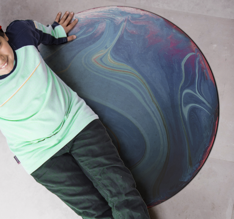 Swirling Marbled kids rug - TenStickers
