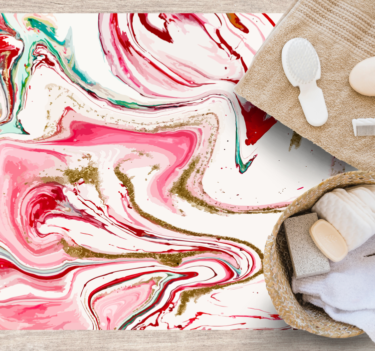 Swirling Pink Elegance modern rug - TenStickers