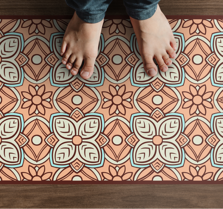 Symmetrical Pattern geometric rug - TenStickers