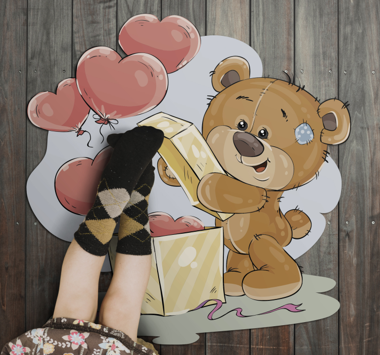 Teddy Bear Celebration nursery rug - TenStickers