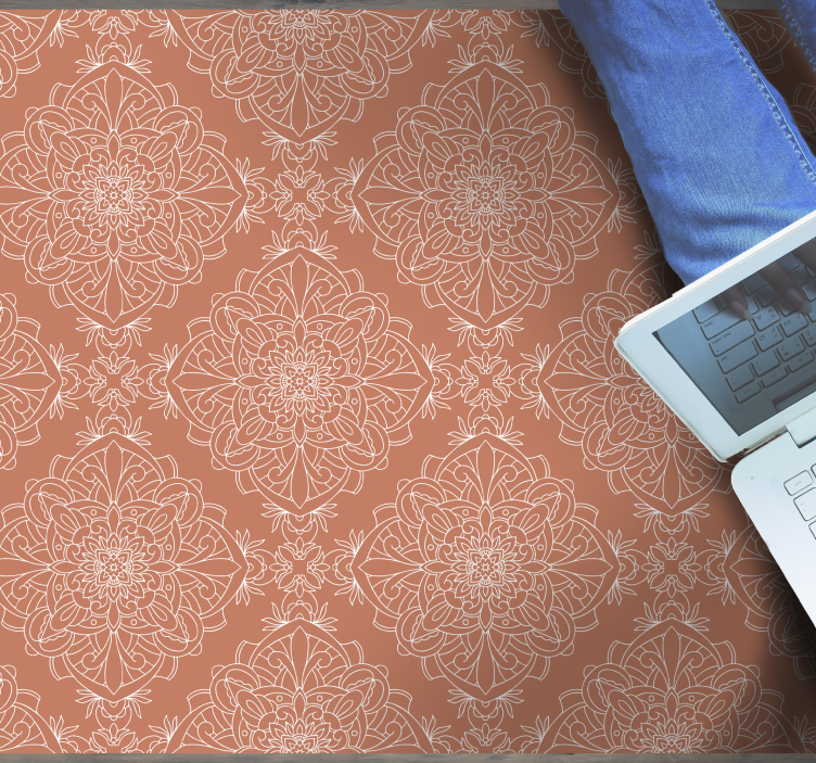 Terracotta tile effect effect vinyl rug - TenStickers