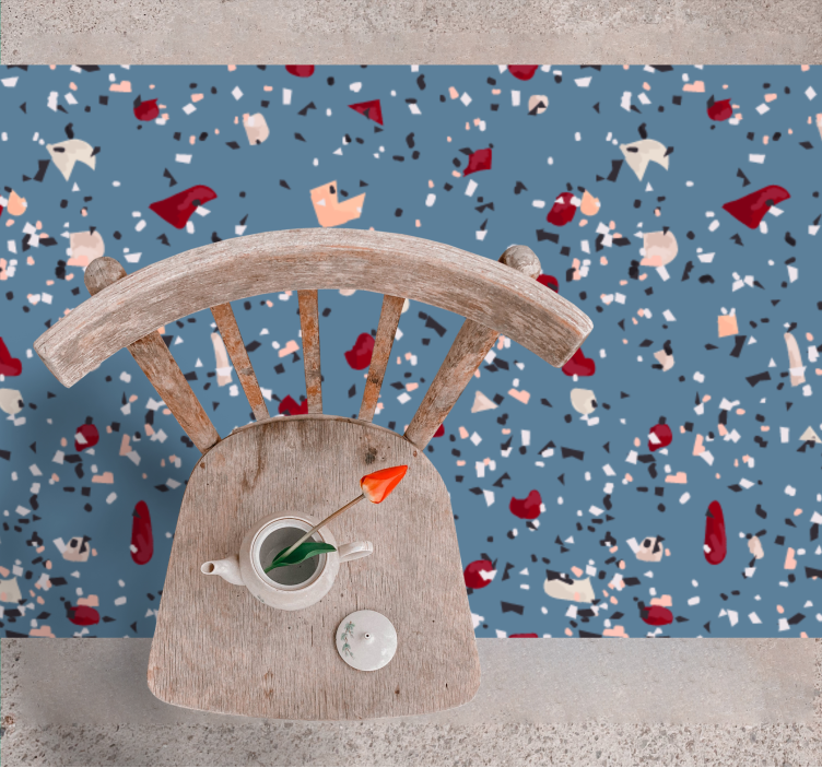 Texture rug with vibrant geometric patterns - TenStickers