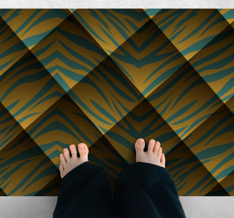 Tiger Stripe Concept animal print rug - TenStickers