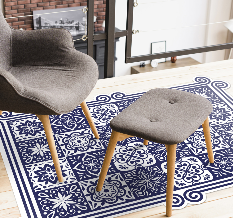 Tile carpet mandala tile design - TenStickers