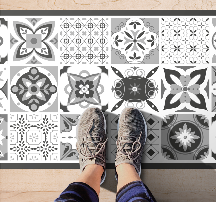 Tile carpet patterned tile ensemble - TenStickers