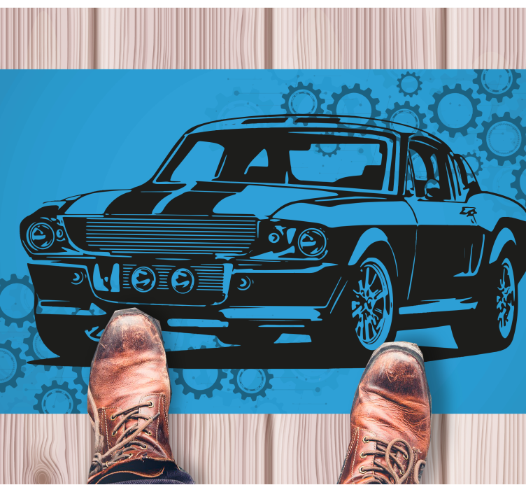 Timeless Automobile Depiction kids rug - TenStickers