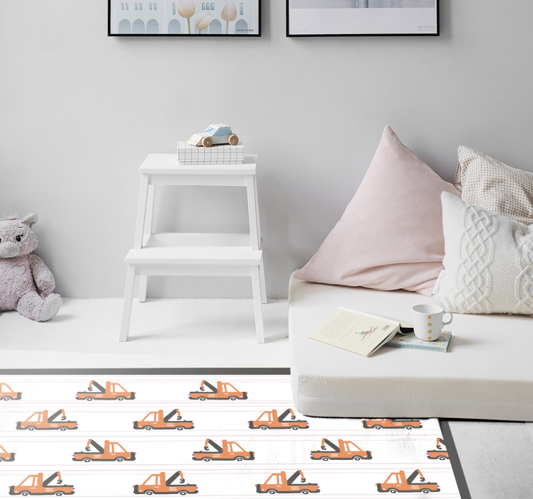 Toy Crane Pattern kids rug - TenStickers