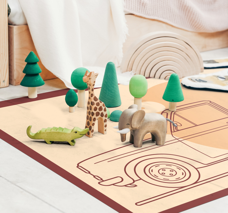 Toy Vehicle Illustration kids carpet - TenStickers