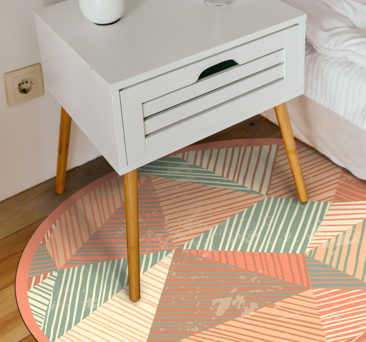 Triangles colour play geometric rug - TenStickers