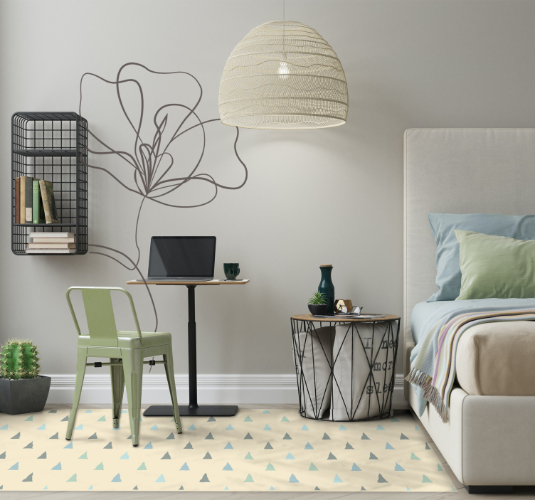 Gorgeous triangles scandinavian style vinyl rug - TenStickers