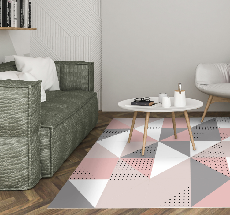 Triangular Color Segments geometric rug - TenStickers