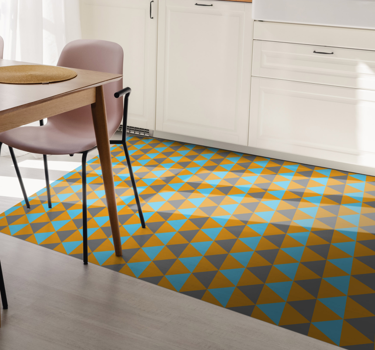 Triangular Composition geometric rug - TenStickers