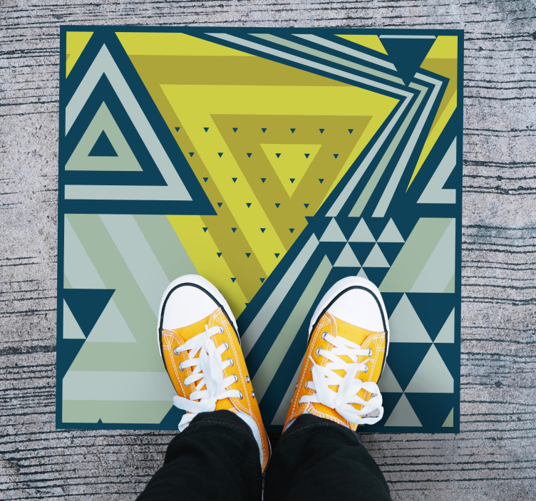 Triangular Elements geometric rug - TenStickers