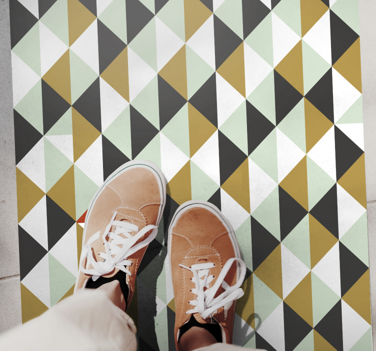 Triangular Mosaic Arrangement geometric rug - TenStickers