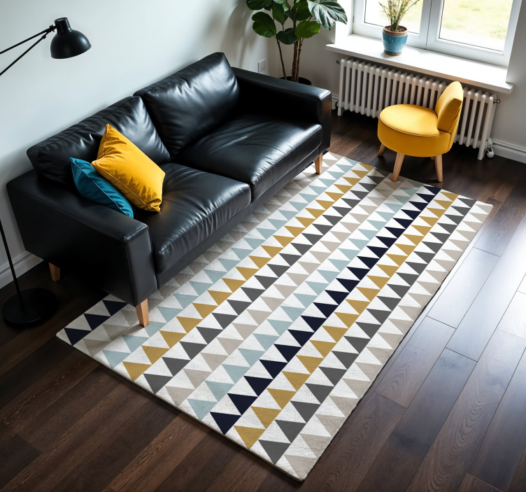 Triangular Pattern Effects geometric rug - TenStickers
