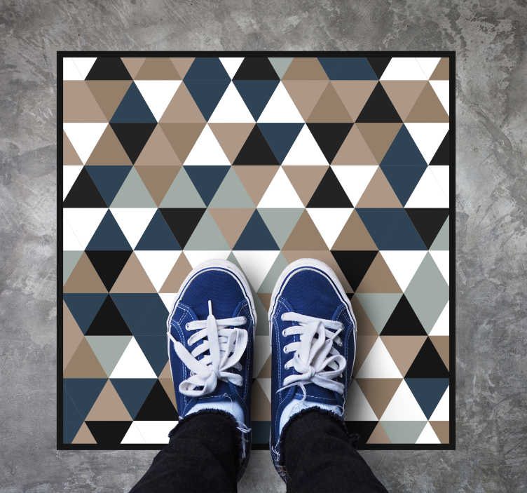 Triangular Tones geometric rug - TenStickers