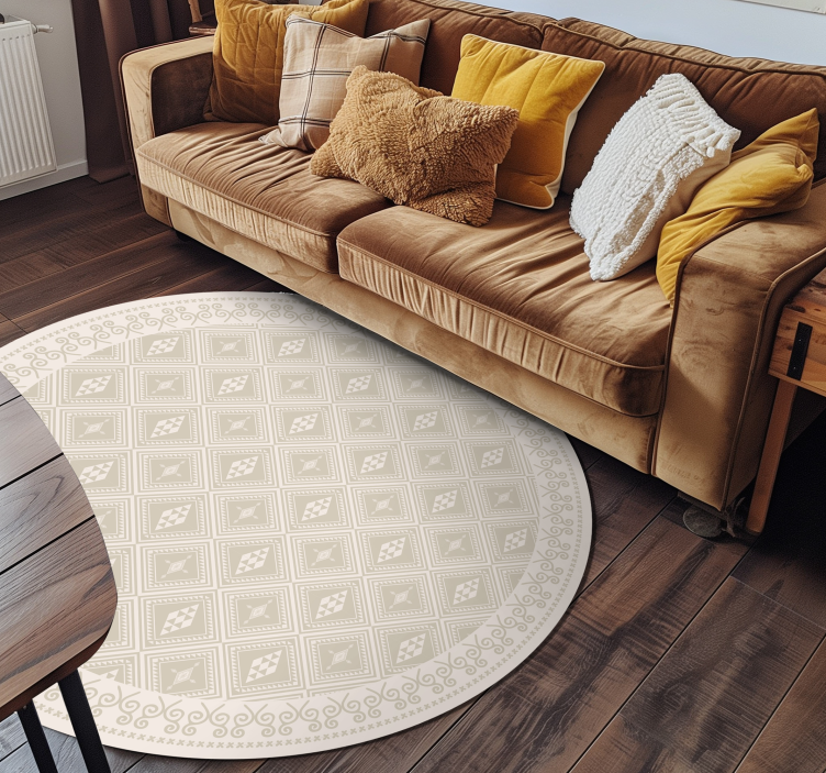 tribal losanges beige rug - TenStickers