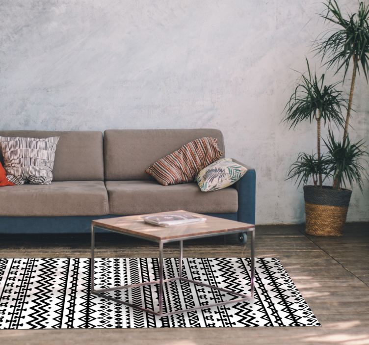 Tribal Pattern Decor map rug - TenStickers