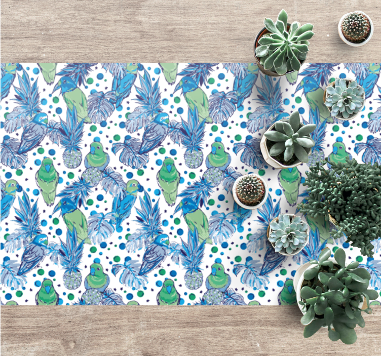 Tropical Bird Pattern kitchen vinyl mat - TenStickers
