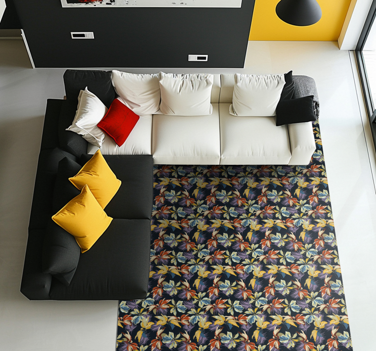 Tropical Botanical floral rug - TenStickers