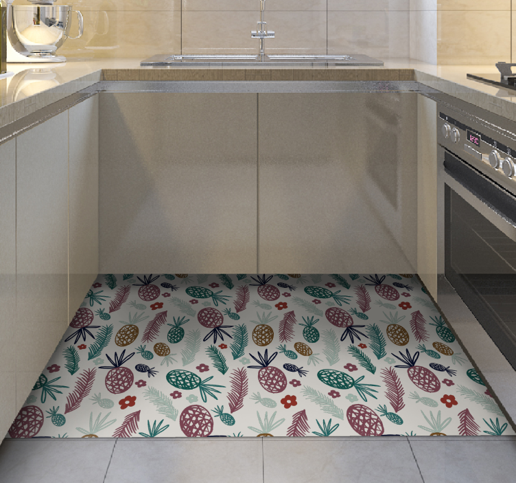 Tropical Fruit Motif floral rug - TenStickers