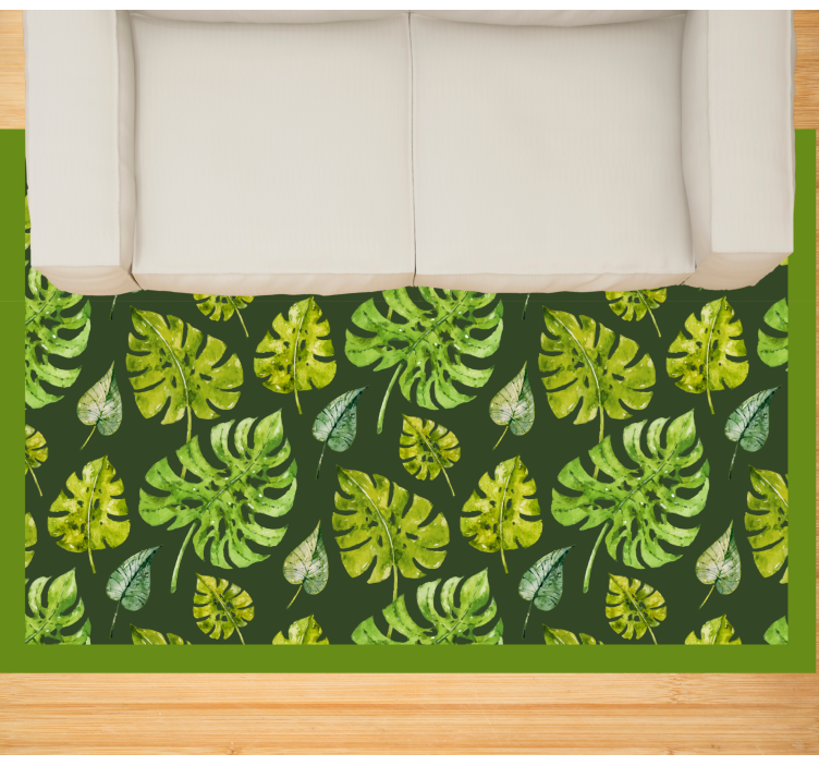 Tropical Leaf Elements nature rug - TenStickers
